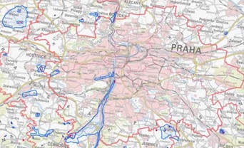 mapa Praha